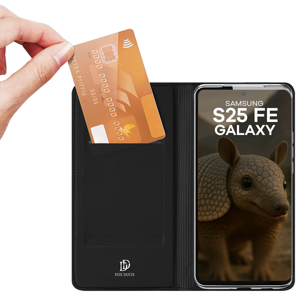 Handyhülle mit Klappe für Galaxy S25 FE, Dux Ducis Skin Pro, Schwarz - Image 2