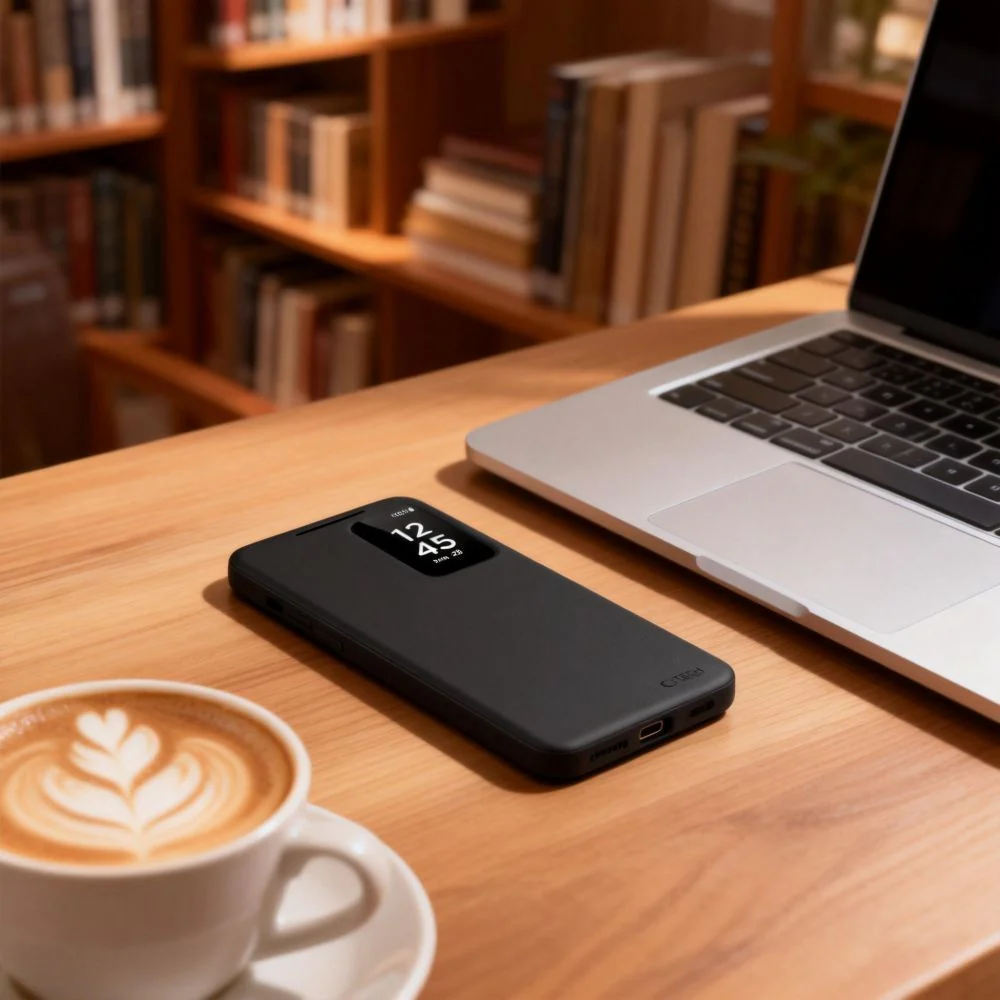 Handyhülle mit Klappe für Galaxy S26 Ultra, Tech-Protect Smart Wallet, mattes Schwarz - Image 9