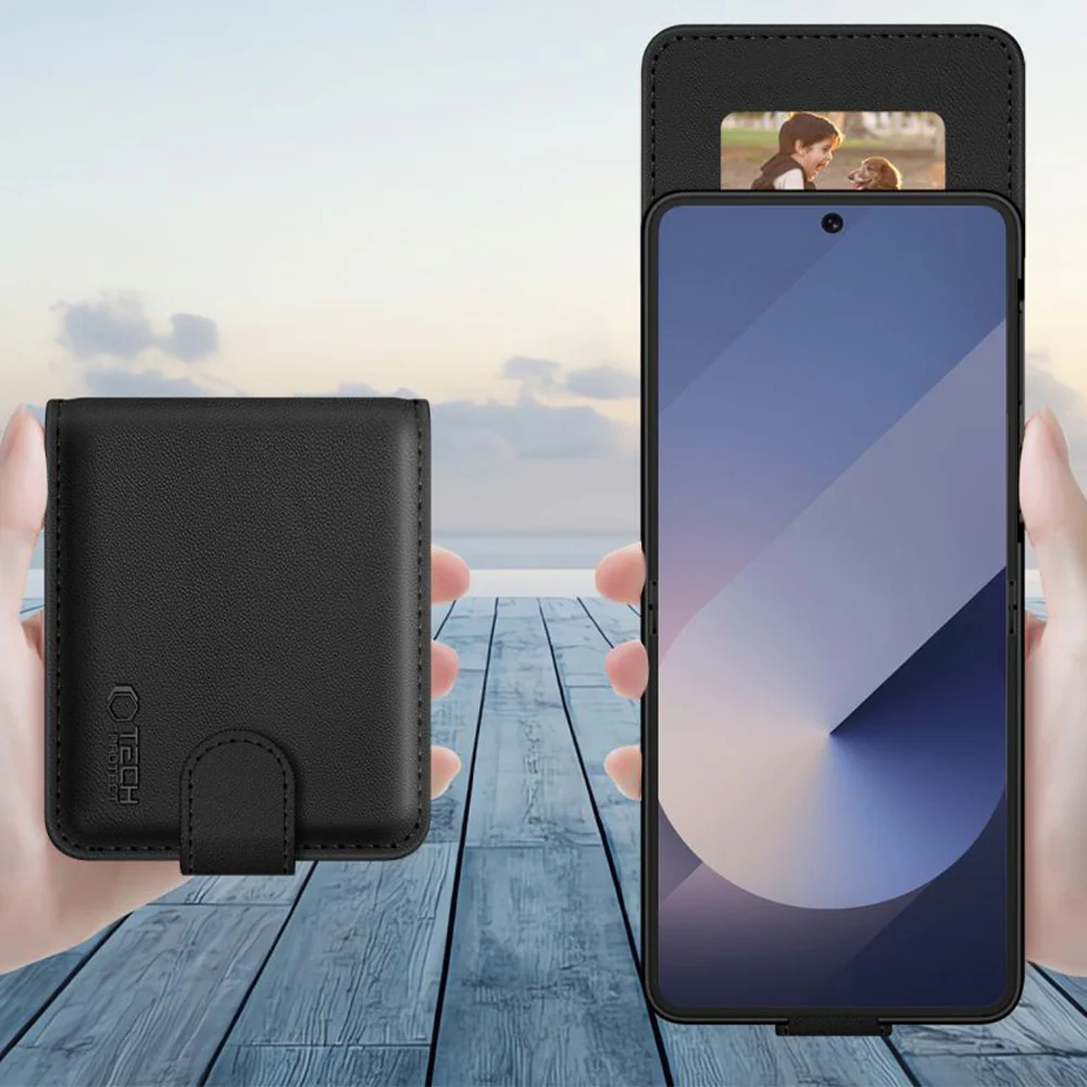 Handyhülle mit Klappe für Galaxy Z Flip7 FE / Z Flip6, Tech-Protect Wallet, Schwarz - Image 2
