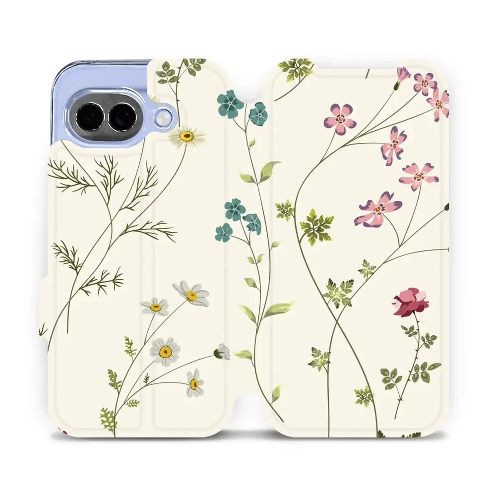 Handyhülle mit klappe für Google Pixel 10a, Mobiwear Book, Feldblumen