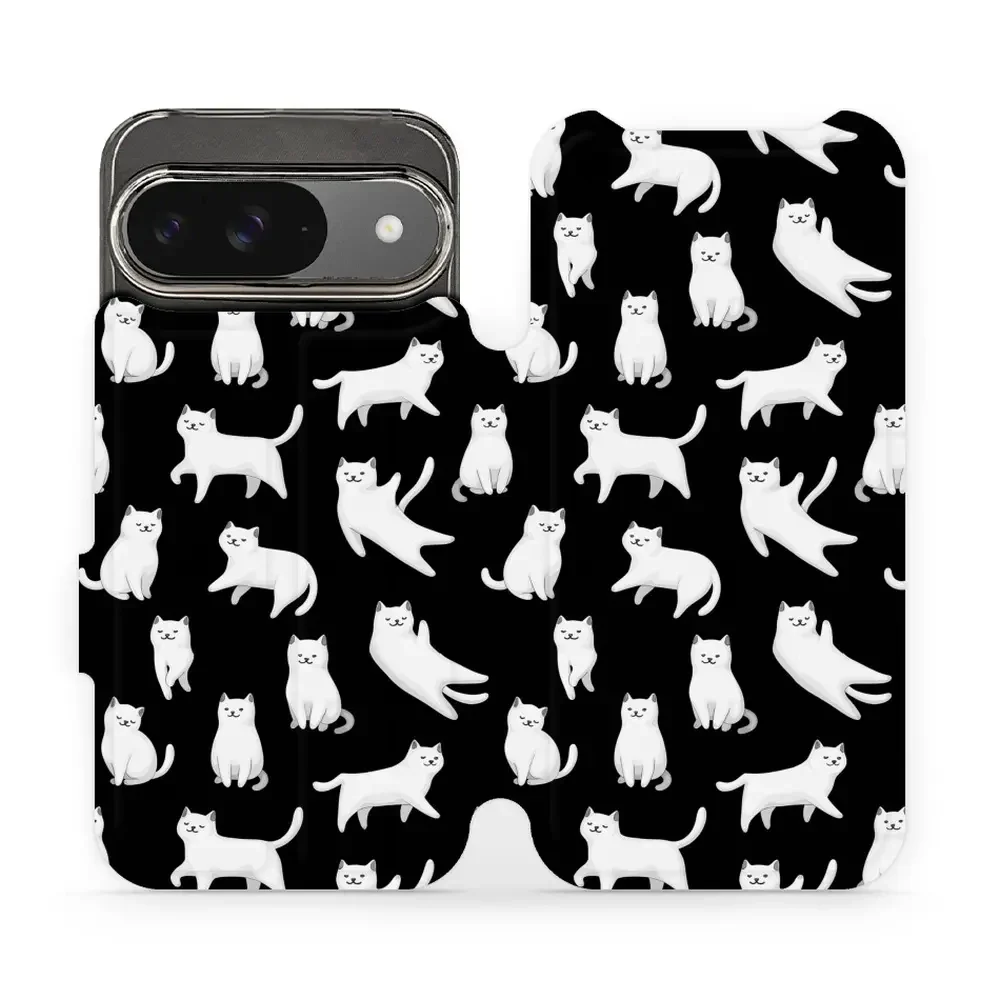 Handyhülle mit klappe für Google Pixel 9, Mobiwear Book, Luna-Kätzchen
