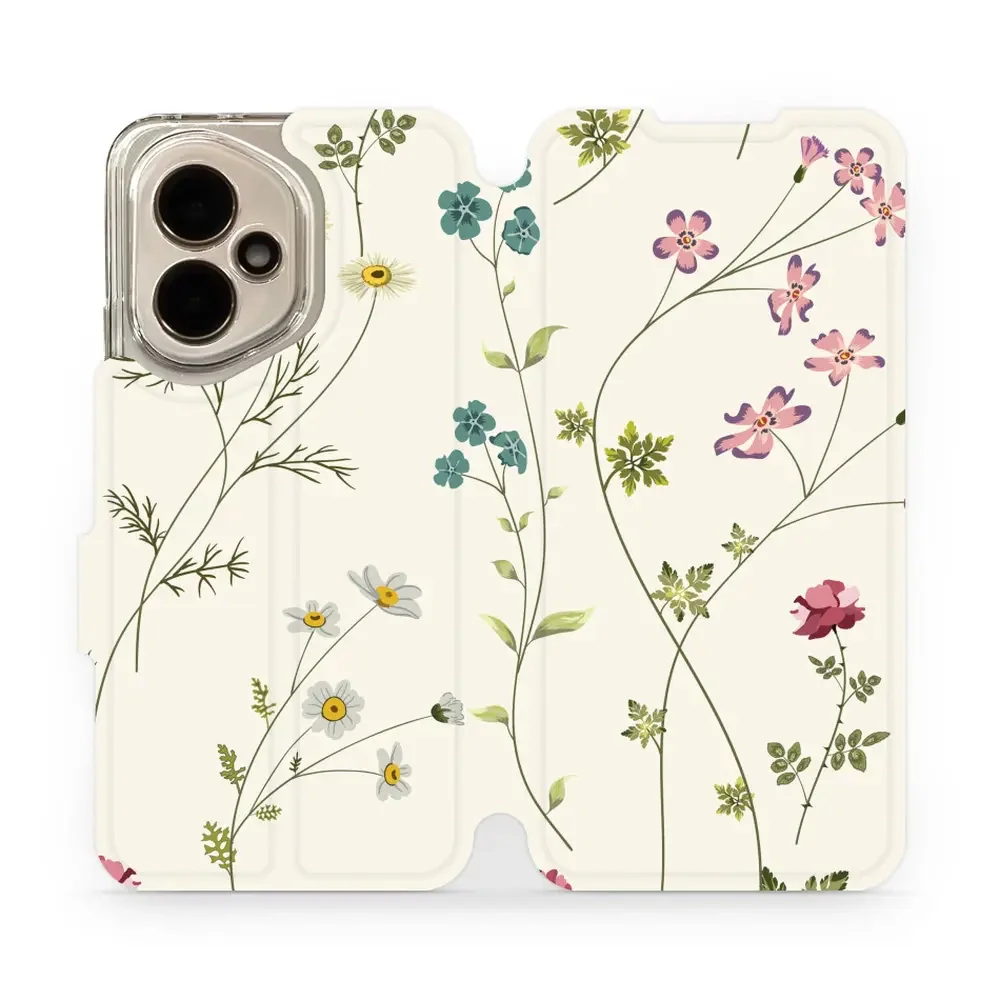 Handyhülle mit klappe für Honor 400 5G, Mobiwear Book, Feldblumen