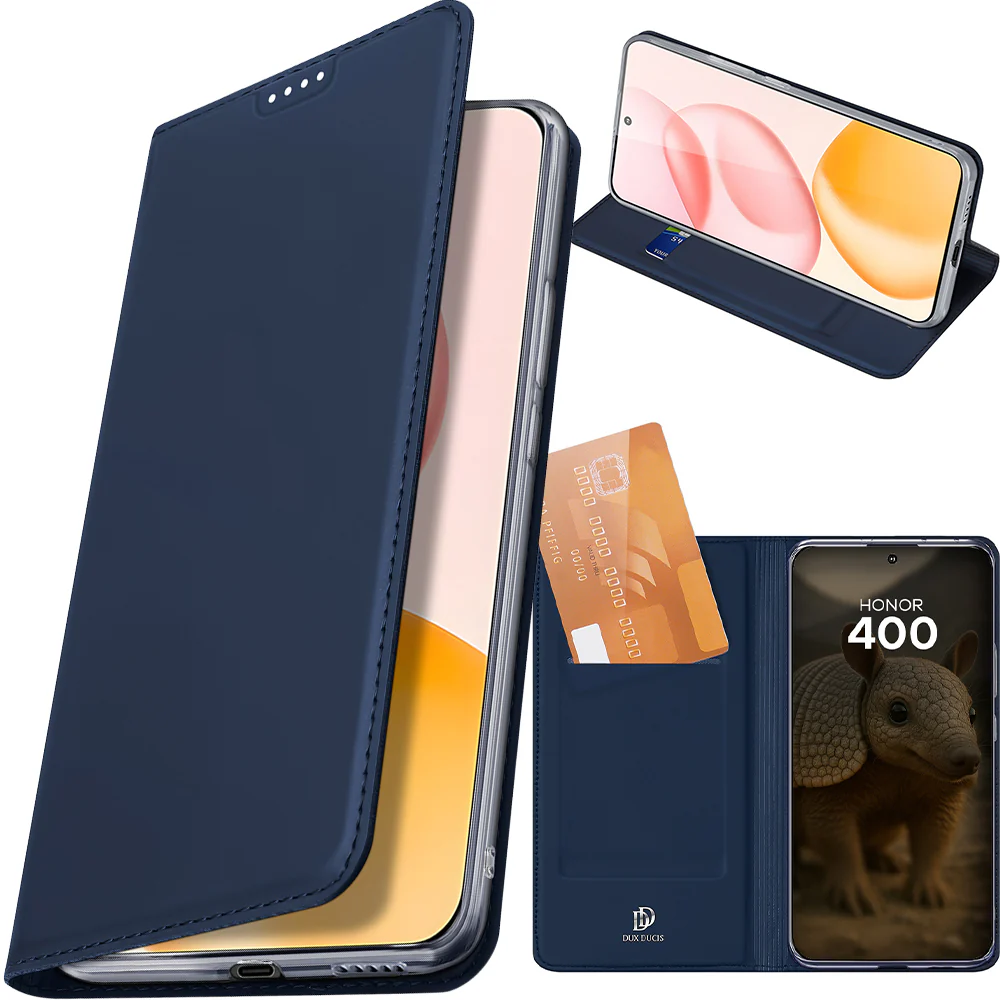 Handyhülle mit Klappe für Honor 400, Dux Ducis Skin Pro, Dunkelblau