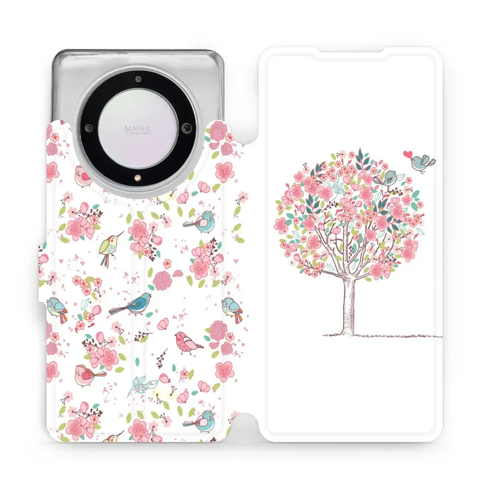 Handyhülle mit klappe für Honor Magic5 Lite, Mobiwear Book, Rosa Hain