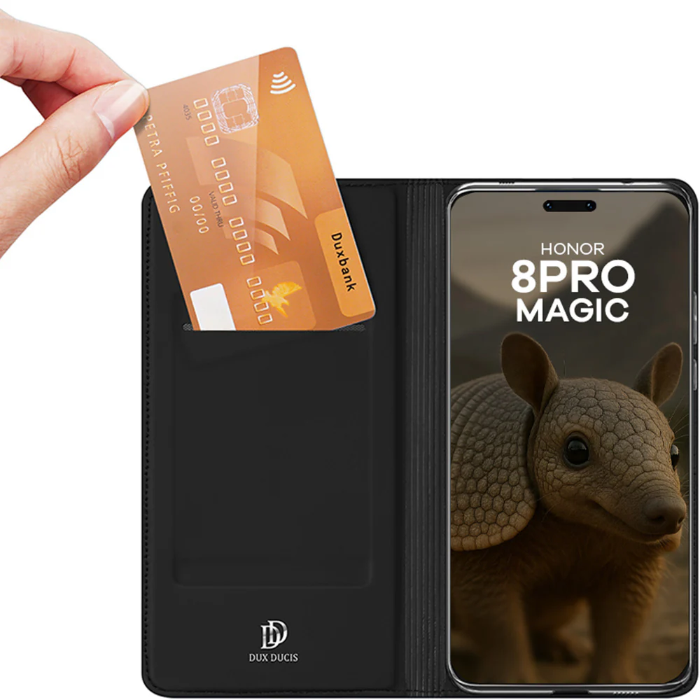 Handyhülle mit Klappe für Honor Magic8 Pro, Dux Ducis Skin Pro, Schwarz - Image 2