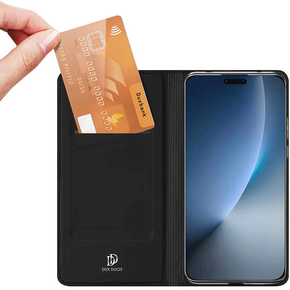 Handyhülle mit Klappe für Honor Magic8 Pro, Dux Ducis Skin Pro, Schwarz - Image 3