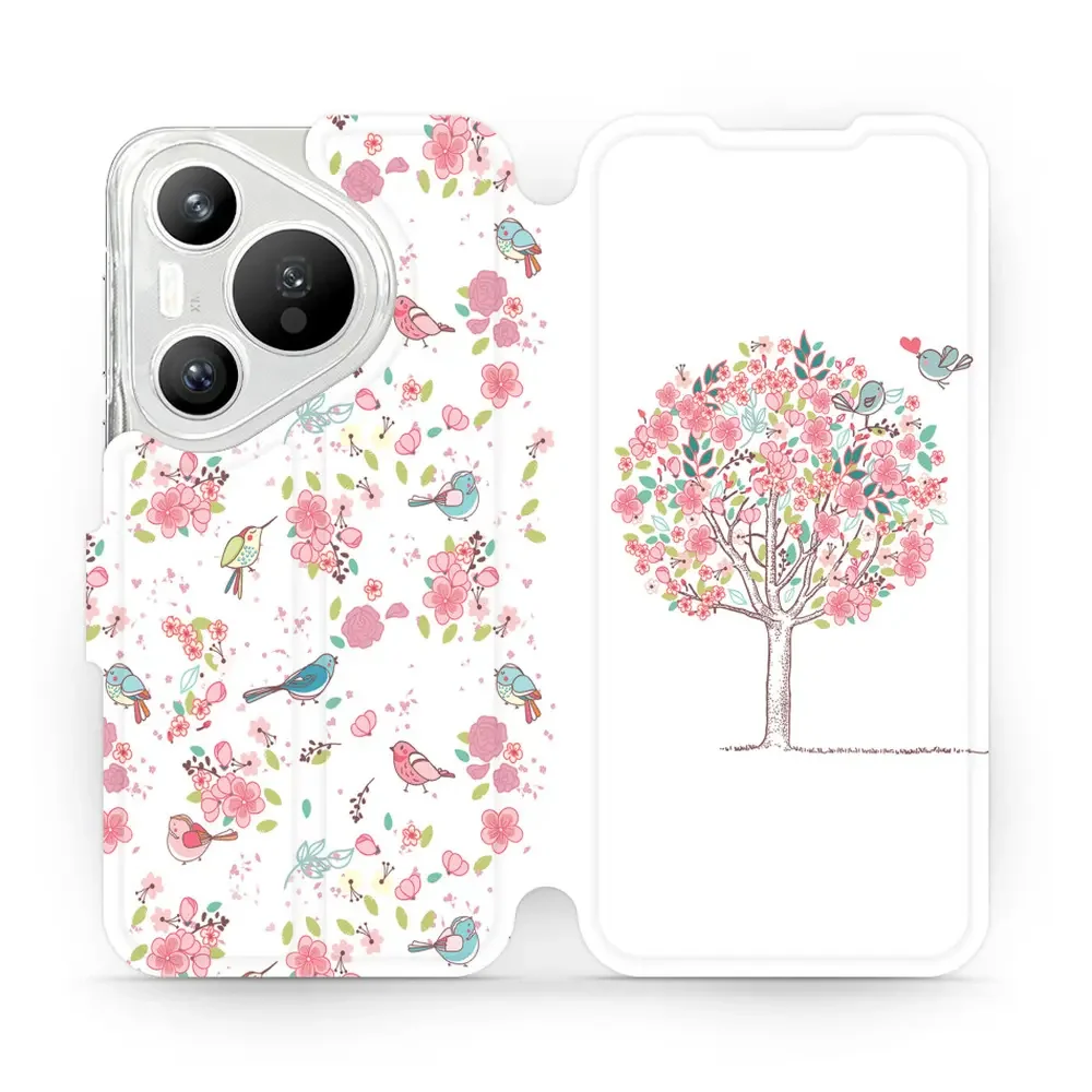 Handyhülle mit klappe für Huawei Pura 70, Mobiwear Book, Rosa Hain