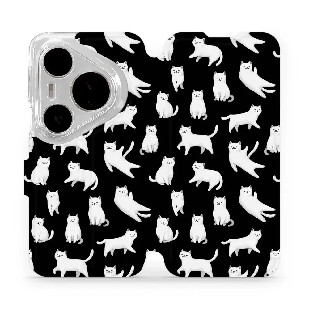 Handyhülle mit klappe für Huawei Pura 80 Pro / Huawei Pura 80 Pro Plus, Mobiwear Book, Luna-Kätzchen