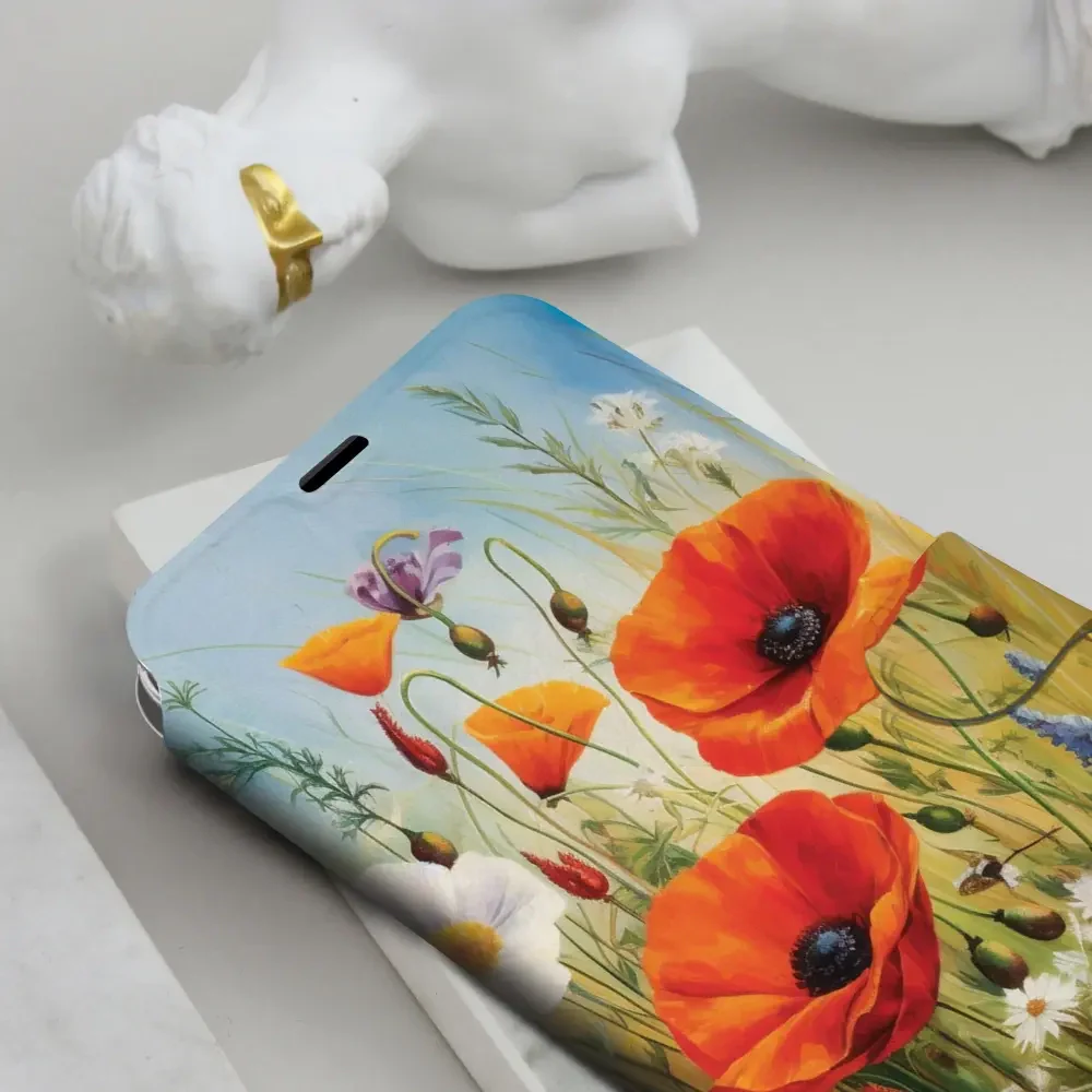 Handyhülle mit klappe für Huawei Pura 80 Ultra, Mobiwear Book, Wiesenblumen - Image 3