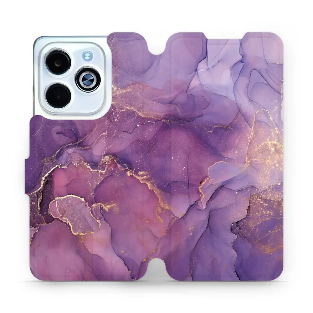 Handyhülle mit klappe für Infinix Hot 40i, Mobiwear Book, Violett