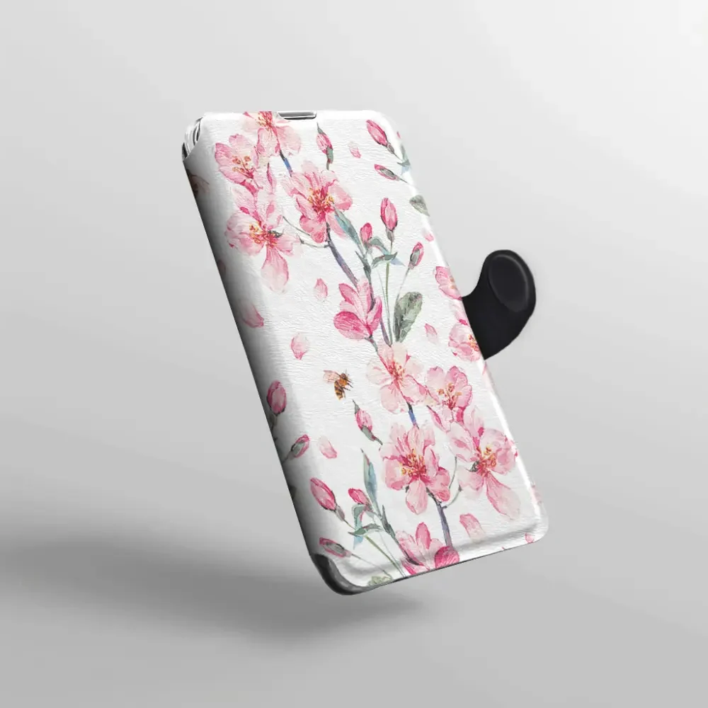 Handyhülle mit klappe für iPhone 13 Pro Max, Mobiwear Book, Rosa Frühling - Image 2