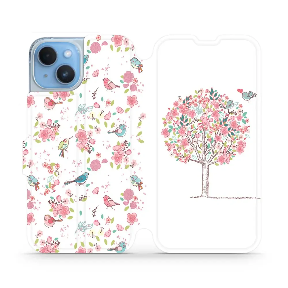 Handyhülle mit klappe für iPhone 14, Mobiwear Book, Rosa Hain