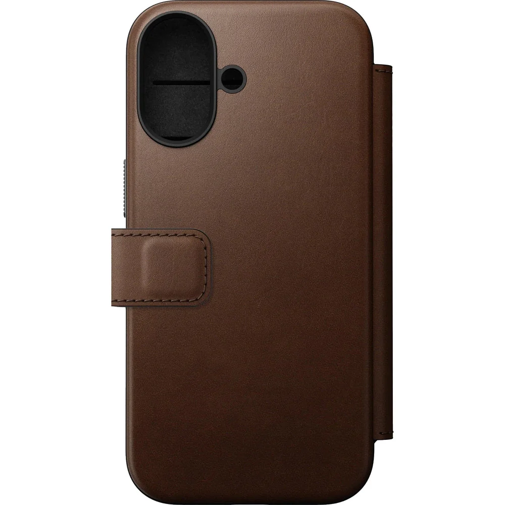 Handyhülle mit Klappe für iPhone 17, Nomad Modern Leather Folio mit MagSafe, Braun - Image 4