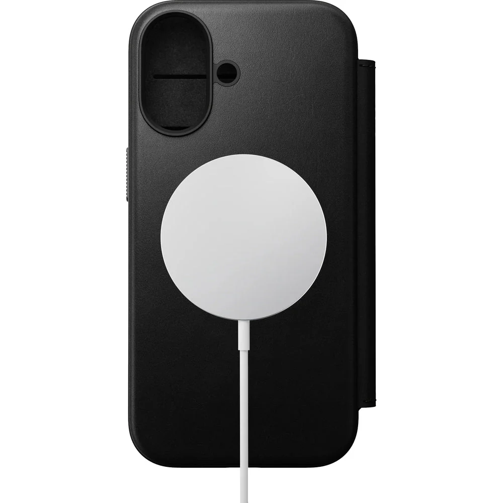 Handyhülle mit Klappe für iPhone 17, Nomad Modern Leather Folio mit MagSafe, Schwarz - Image 3