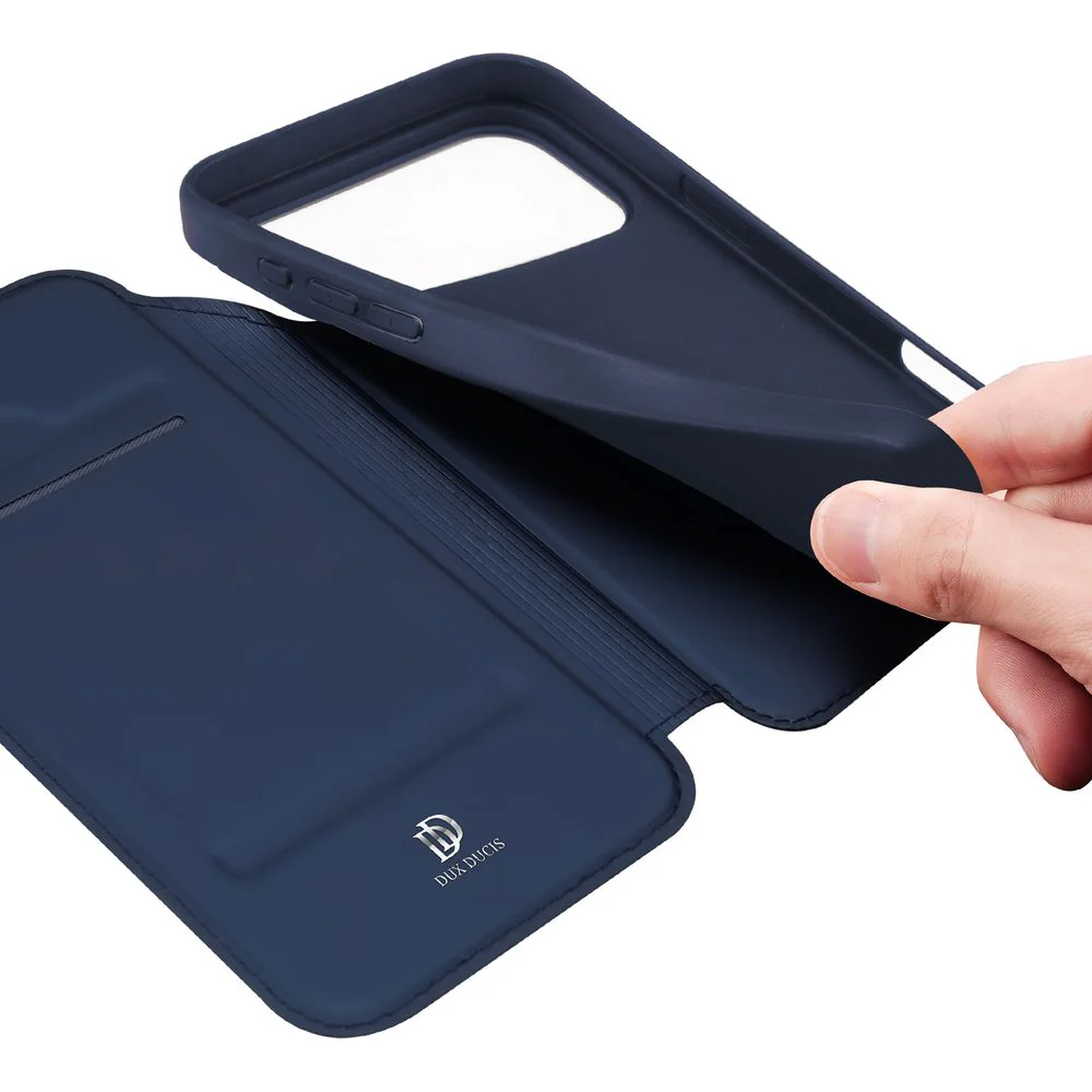 Handyhülle mit Klappe für iPhone 17 Pro, Dux Ducis Skin Pro, Dunkelblau - Image 3