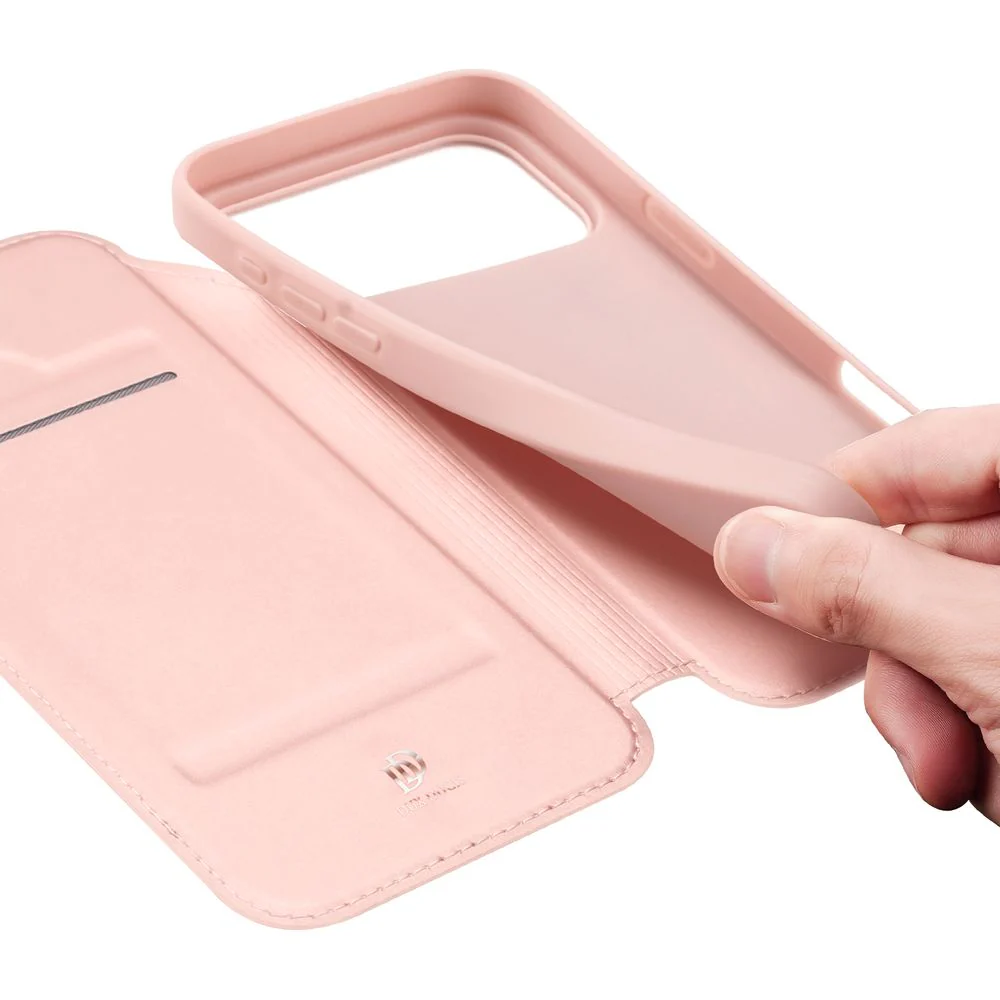 Handyhülle mit Klappe für iPhone 17 Pro, Dux Ducis Skin Pro, Rosa - Image 3