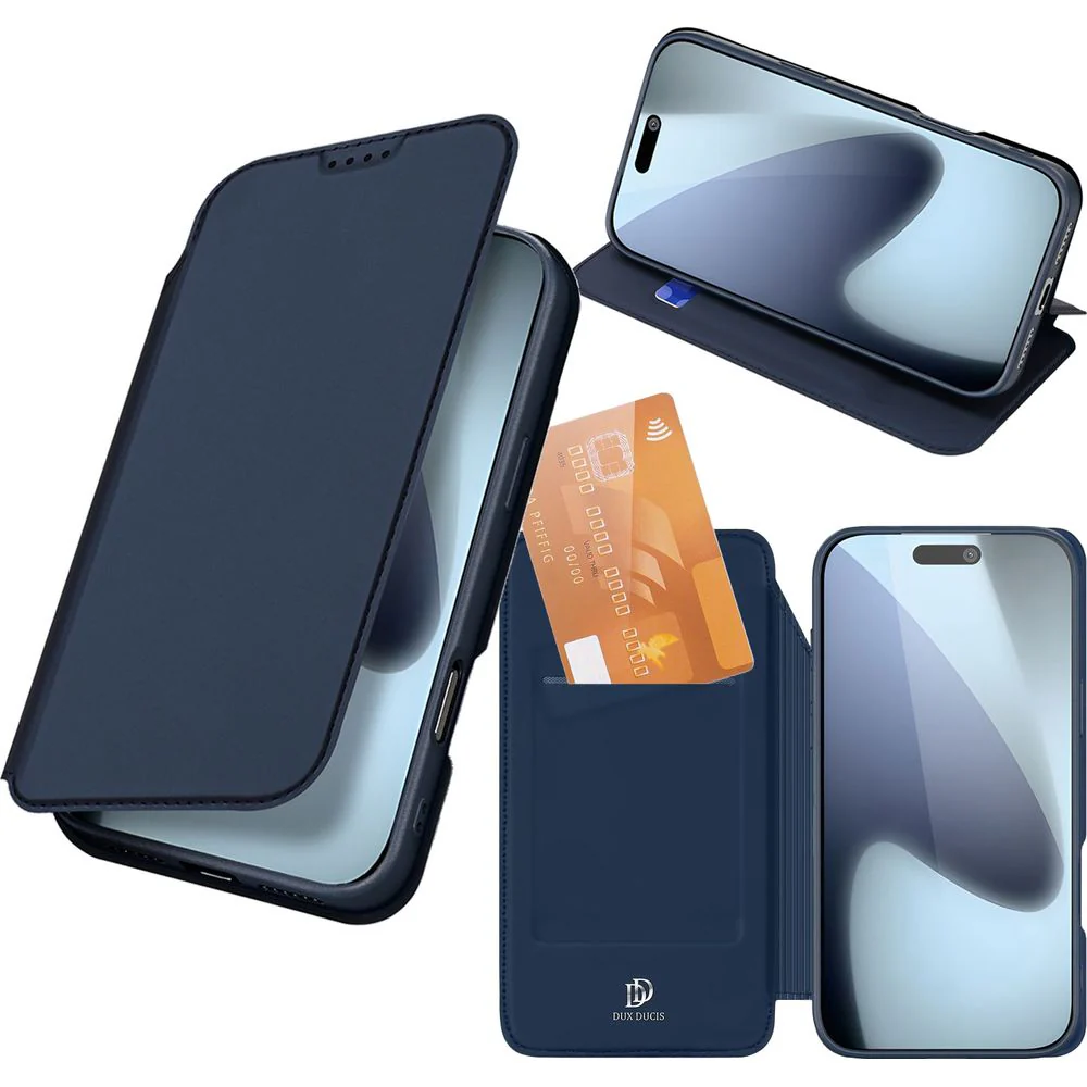 Handyhülle mit Klappe für iPhone 17 Pro Max, Dux Ducis Skin Pro, Dunkelblau - Image 12