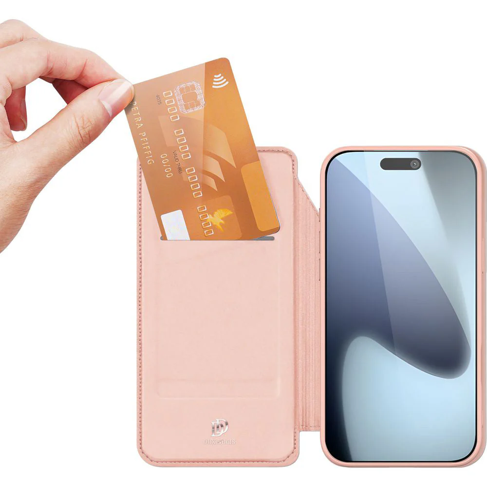 Handyhülle mit Klappe für iPhone 17 Pro Max, Dux Ducis Skin Pro, Rosa - Image 11