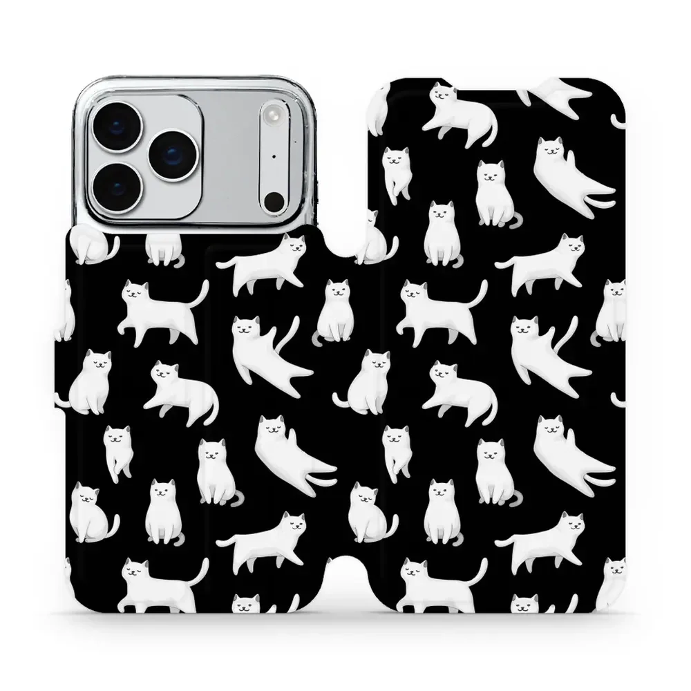 Handyhülle mit klappe für iPhone 17 Pro Max, Mobiwear Book, Luna-Kätzchen