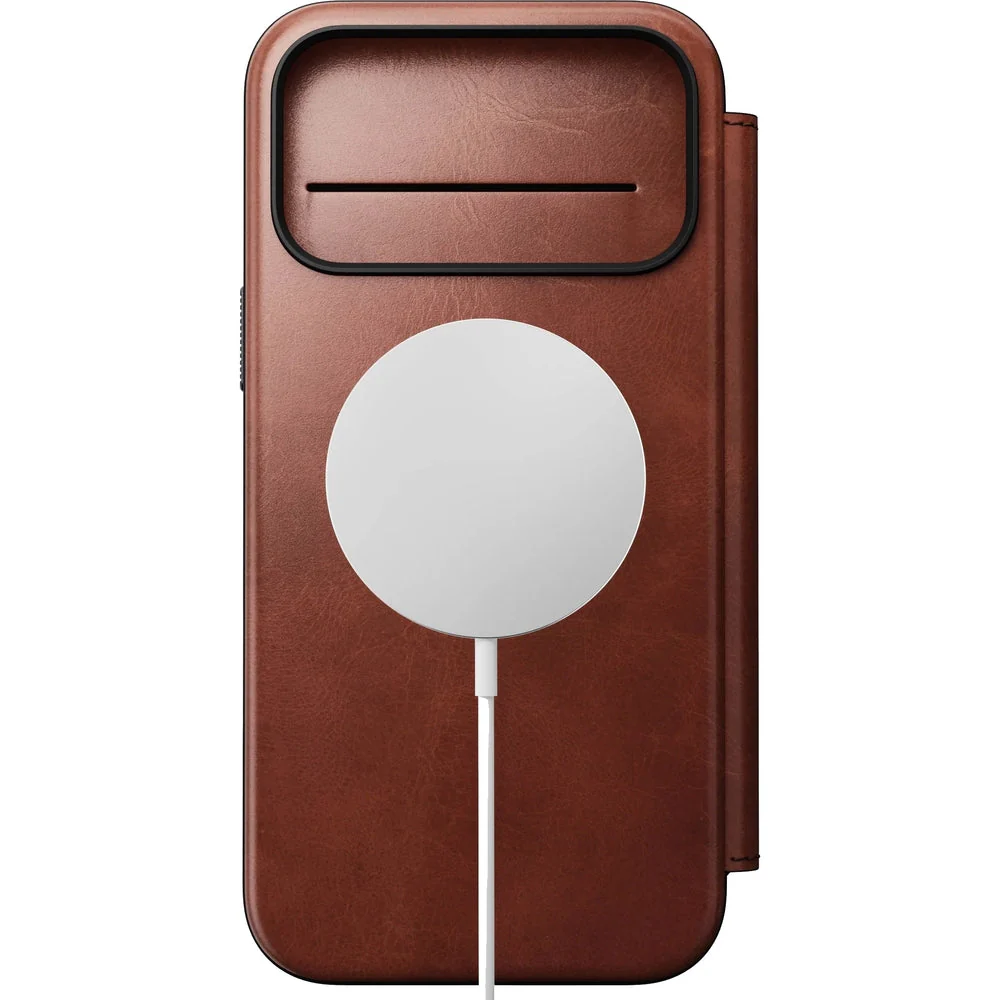 Handyhülle mit Klappe für iPhone 17 Pro Max, Nomad Modern Leather Folio Horween Series mit MagSafe, Braun - Image 3
