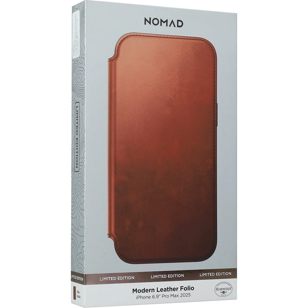 Handyhülle mit Klappe für iPhone 17 Pro Max, Nomad Modern Leather Folio Horween Series mit MagSafe, Braun - Image 9