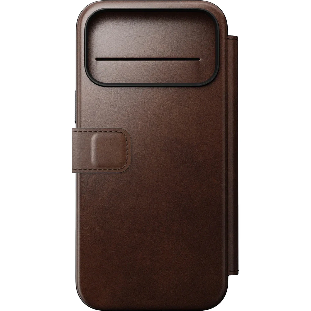Handyhülle mit Klappe für iPhone 17 Pro Max, Nomad Modern Leather Folio Horween Series mit MagSafe, Rustikal Braun - Image 4