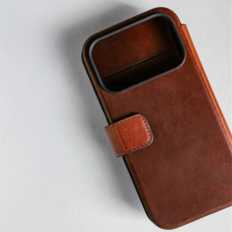 Handyhülle mit Klappe für iPhone 17 Pro, Nomad Modern Leather Folio Horween Series mit MagSafe, Braun - Image 10