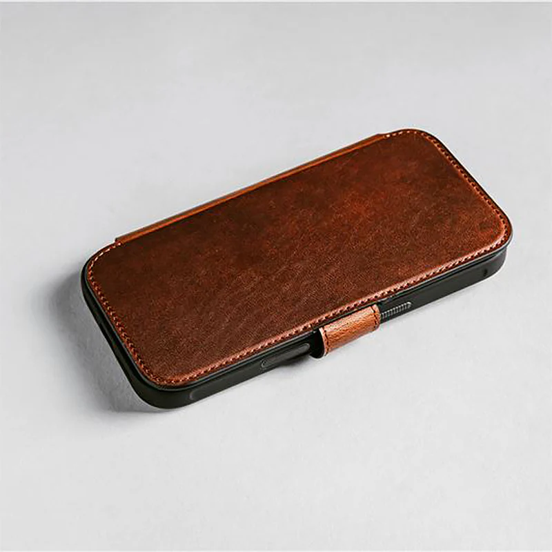 Handyhülle mit Klappe für iPhone 17 Pro, Nomad Modern Leather Folio Horween Series mit MagSafe, Braun - Image 13