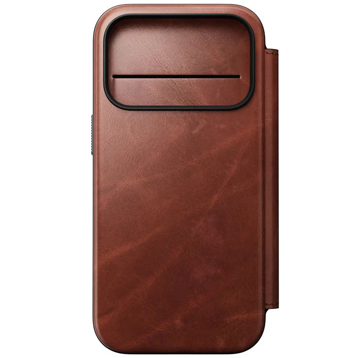 Handyhülle mit Klappe für iPhone 17 Pro, Nomad Modern Leather Folio Horween Series mit MagSafe, Braun - Image 3