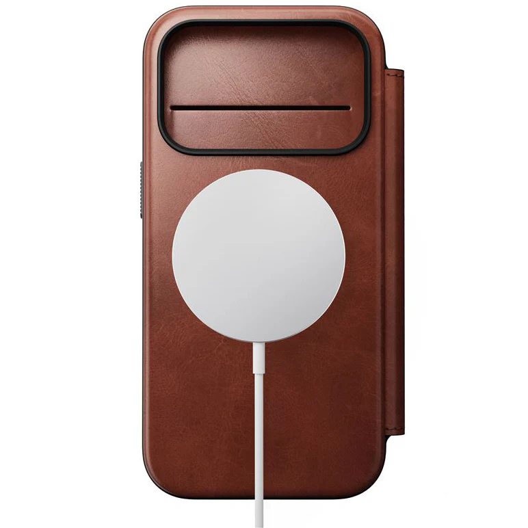 Handyhülle mit Klappe für iPhone 17 Pro, Nomad Modern Leather Folio Horween Series mit MagSafe, Braun - Image 4