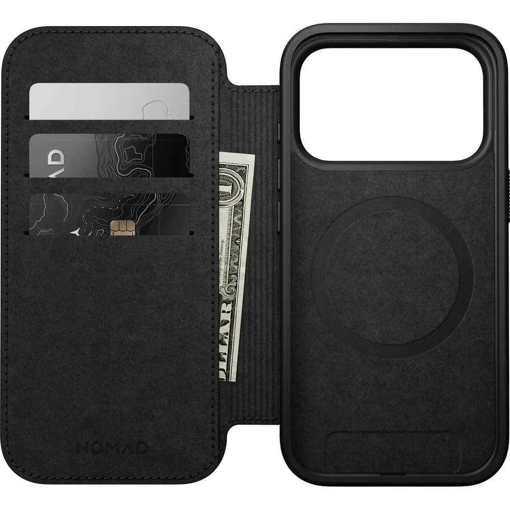 Handyhülle mit Klappe für iPhone 17 Pro, Nomad Modern Leather Folio mit MagSafe, Braun - Image 2