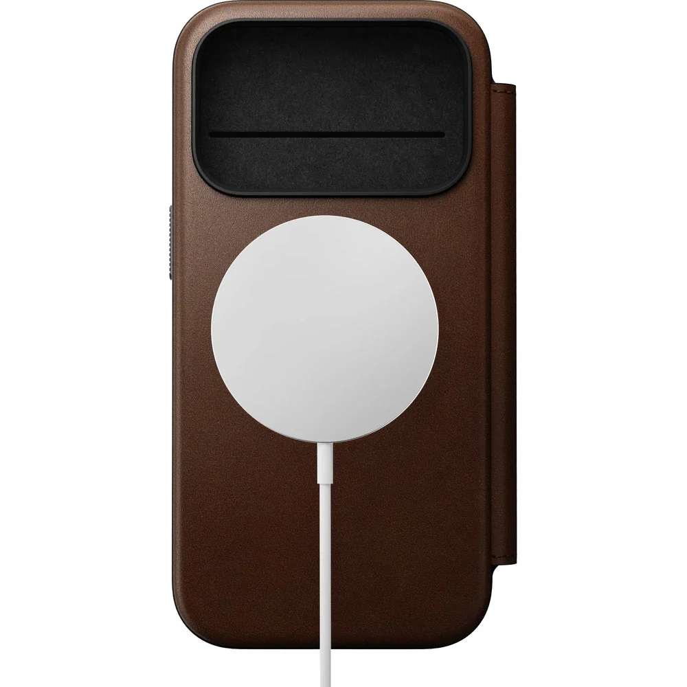 Handyhülle mit Klappe für iPhone 17 Pro, Nomad Modern Leather Folio mit MagSafe, Braun - Image 4