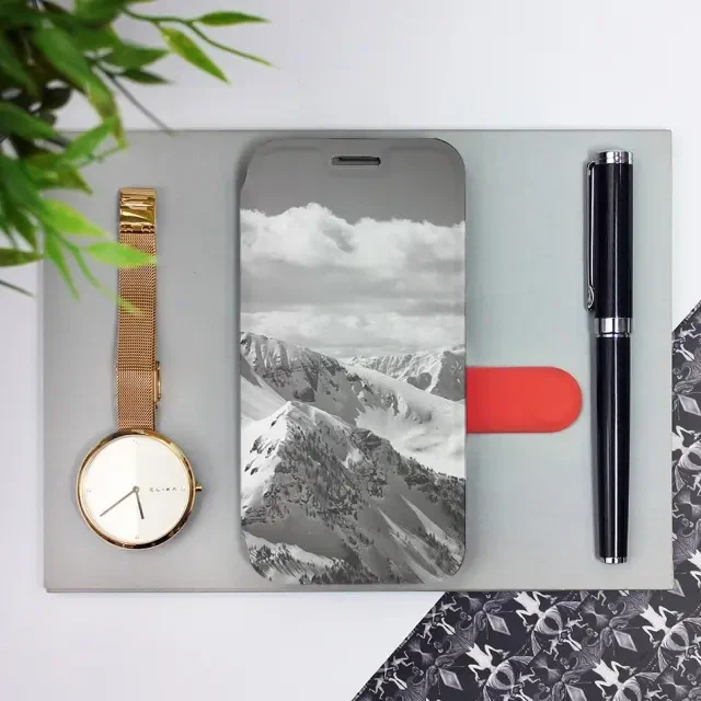 Handyhülle mit klappe für Motorola Moto G04, Mobiwear Book, Berggipfel - Image 2