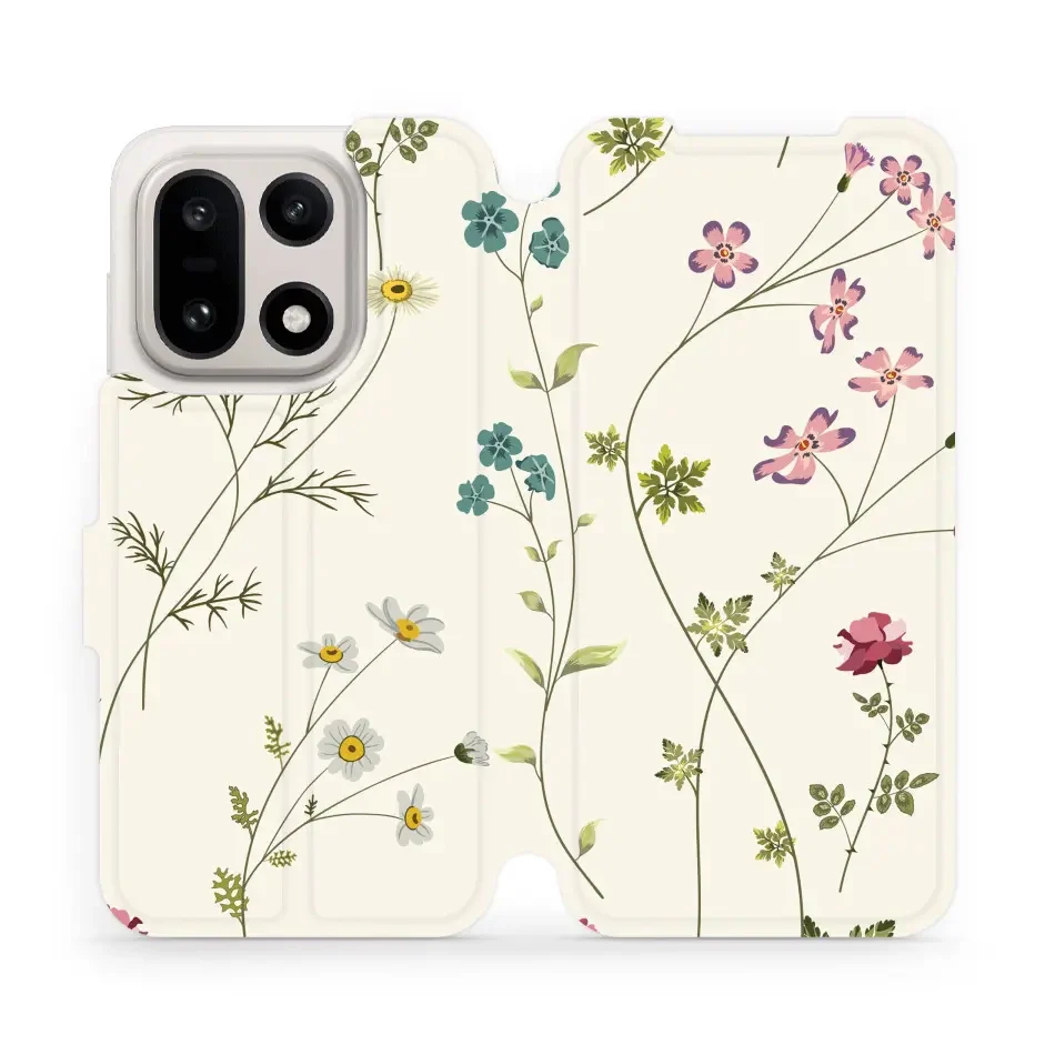 Handyhülle mit klappe für OnePlus 15, Mobiwear Book, Feldblumen