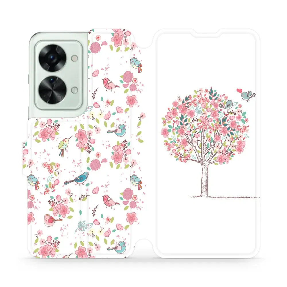 Handyhülle mit klappe für OnePlus Nord 2T, Mobiwear Book, Rosa Hain