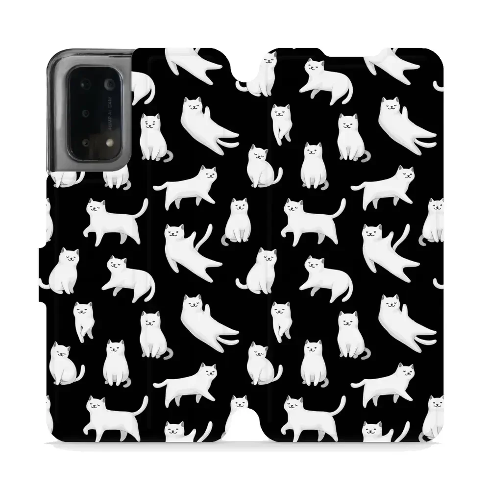 Handyhülle mit klappe für Oppo A54 5G, Mobiwear Book, Luna-Kätzchen