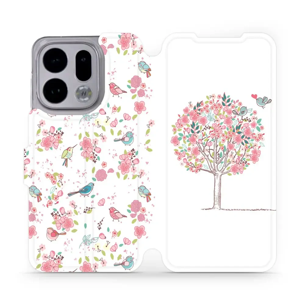 Handyhülle mit klappe für Oppo Find X9, Mobiwear Book, Rosa Hain