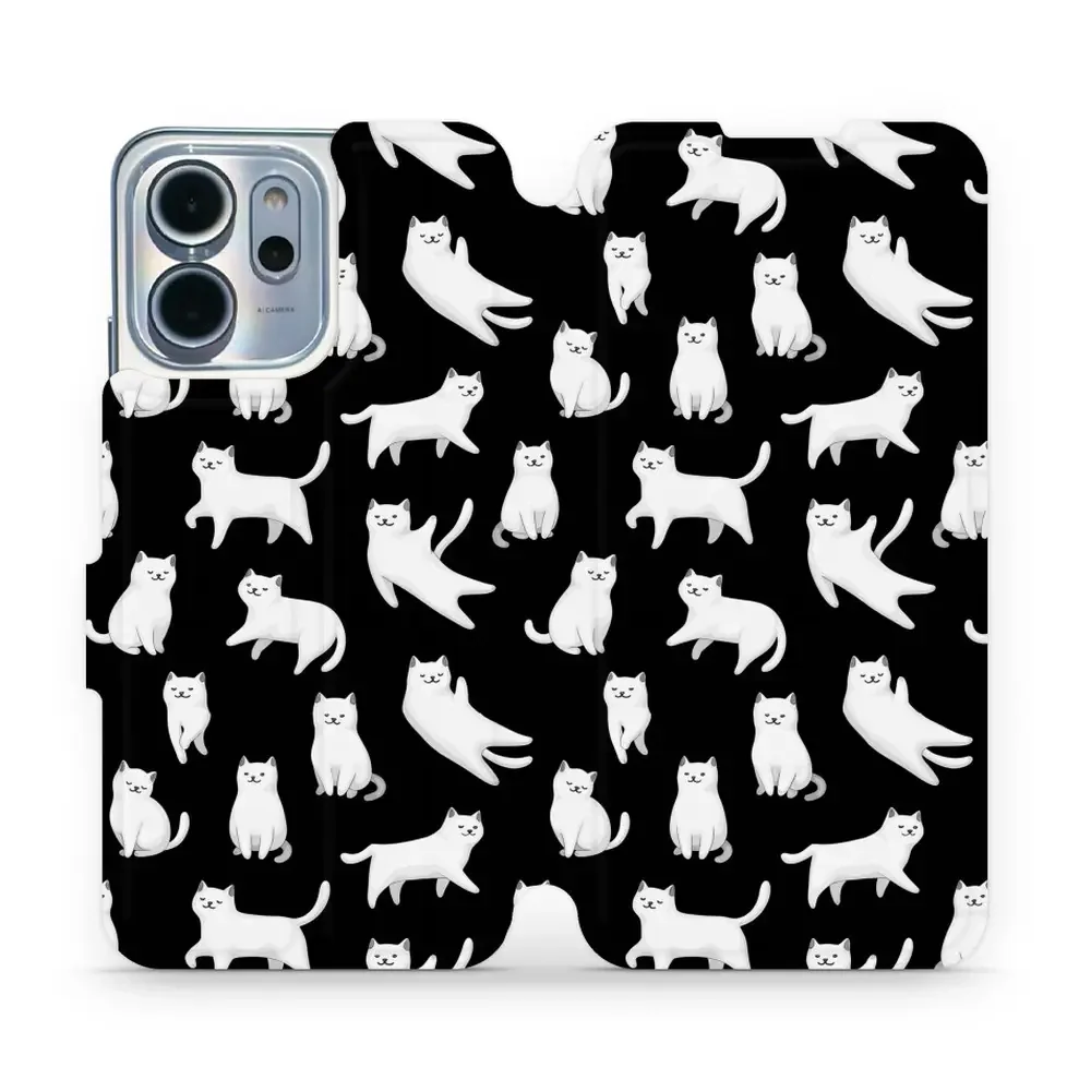 Handyhülle mit klappe für Oppo Reno 14 F, Mobiwear Book, Luna-Kätzchen