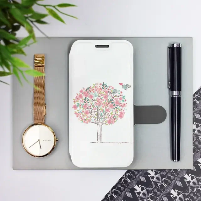 Handyhülle mit klappe für Oppo Reno 14 F, Mobiwear Book, Rosa Hain - Image 2