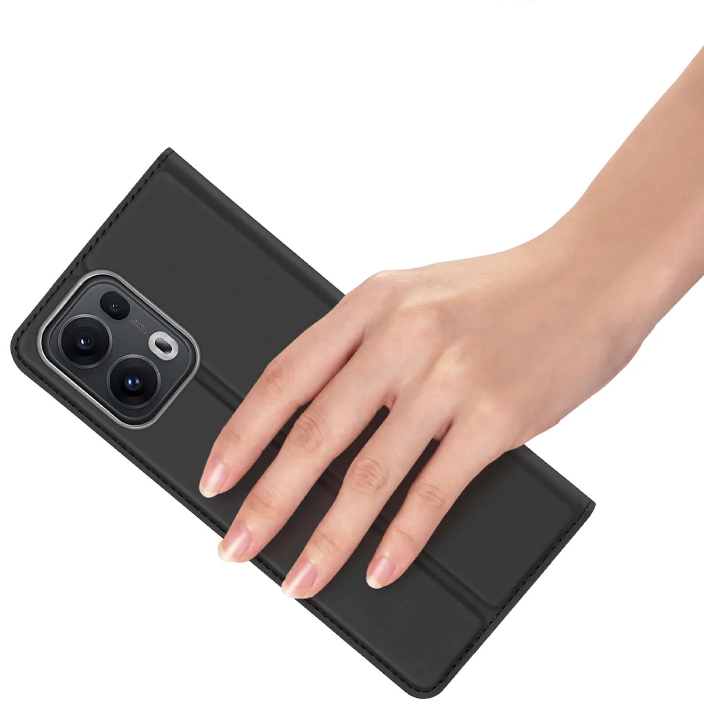 Handyhülle mit Klappe für OPPO Reno13 Pro, Dux Ducis Skin Pro, Schwarz - Image 10