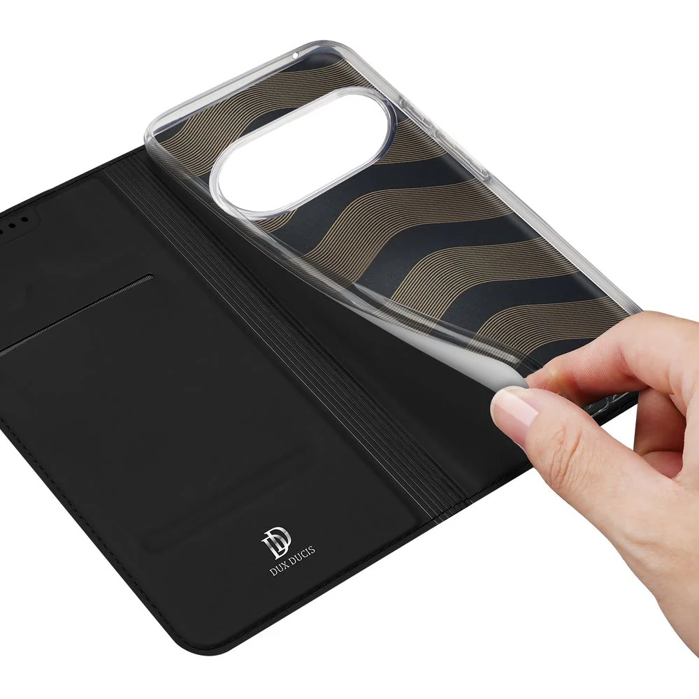Handyhülle mit Klappe für Google Pixel 10 Pro / 10, Dux Ducis Skin Pro, Schwarz - Image 3