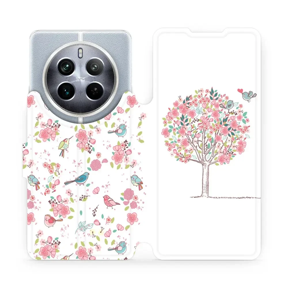 Handyhülle mit klappe für Realme 12 Pro, Mobiwear Book, Rosa Hain
