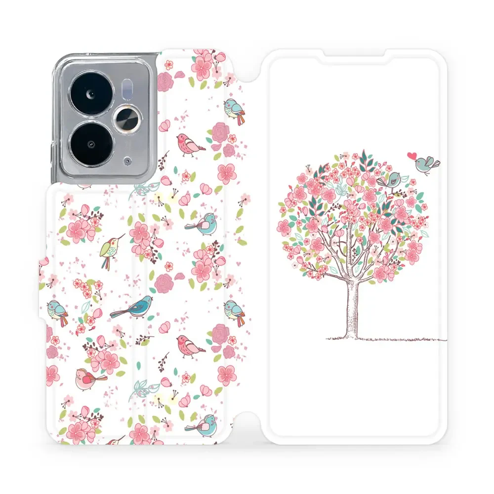 Handyhülle mit klappe für Realme 14 5G, Mobiwear Book, Rosa Hain