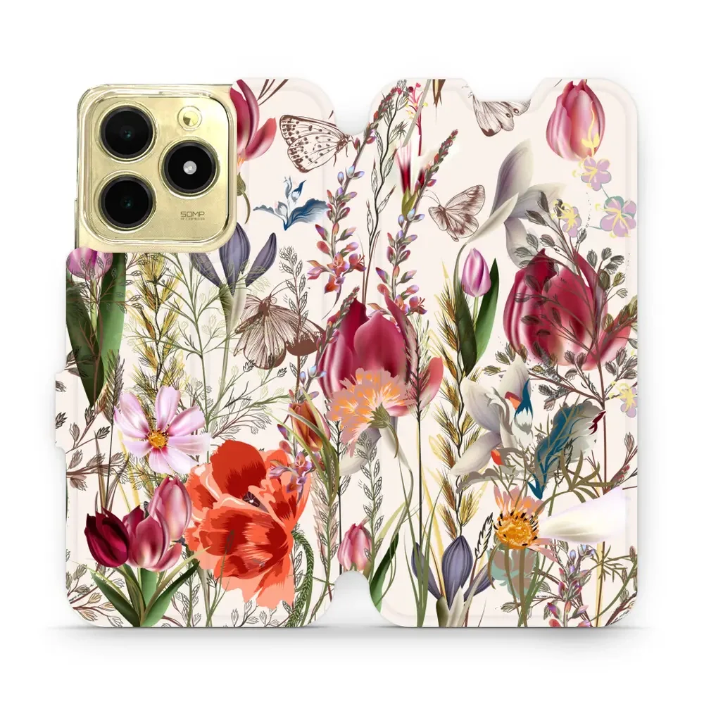 Handyhülle mit klappe für Realme C61, Mobiwear Book, Blumenstrauß