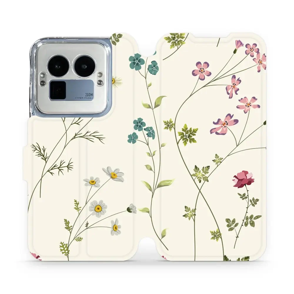 Handyhülle mit klappe für Realme GT 8 Pro, Mobiwear Book, Feldblumen