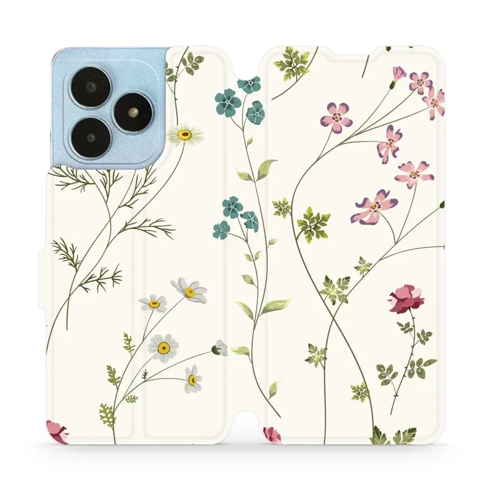Handyhülle mit klappe für Realme Note 50, Mobiwear Book, Feldblumen
