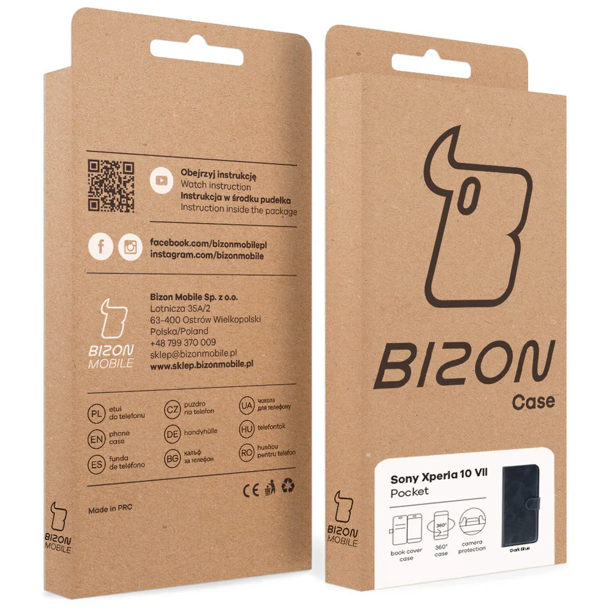 Handyhülle mit Klappe für Sony Xperia 10 VII, Bizon Case Pocket, Dunkelblau - Image 7