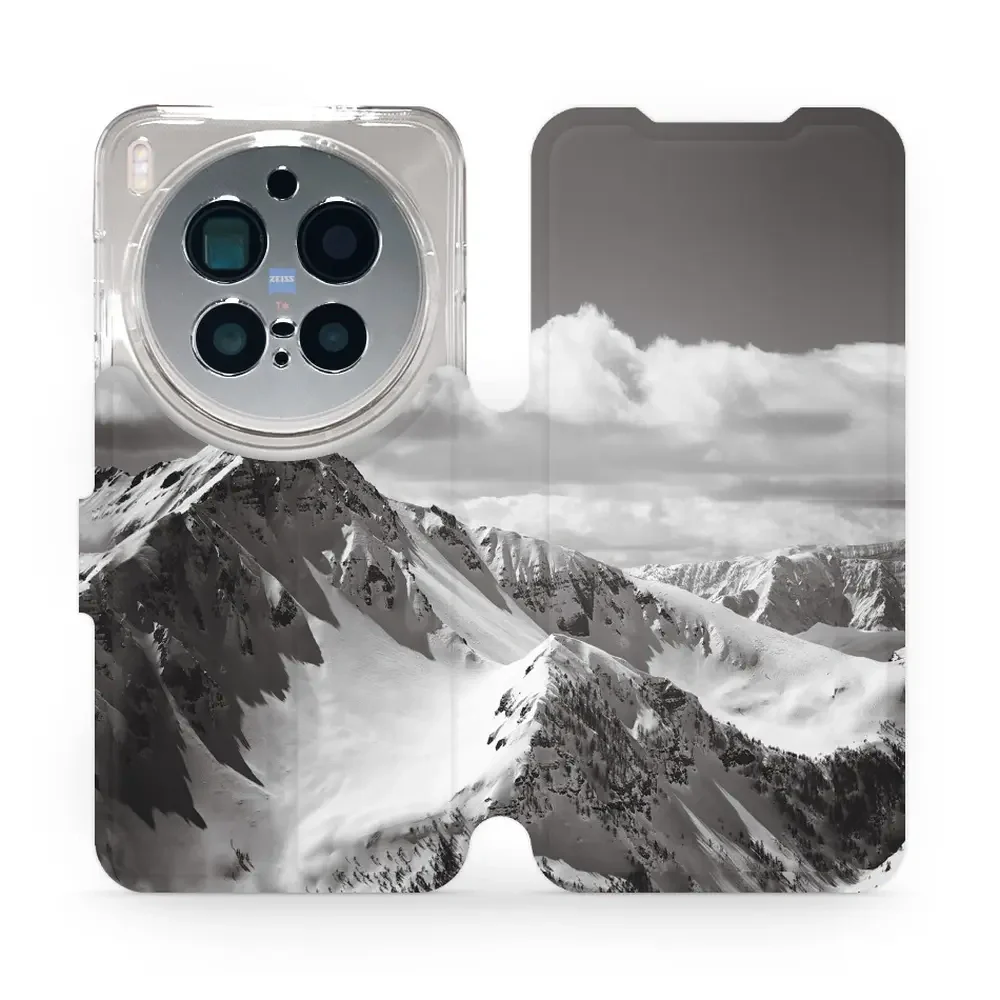 Handyhülle mit klappe für Vivo X300 Pro, Mobiwear Book, Berggipfel
