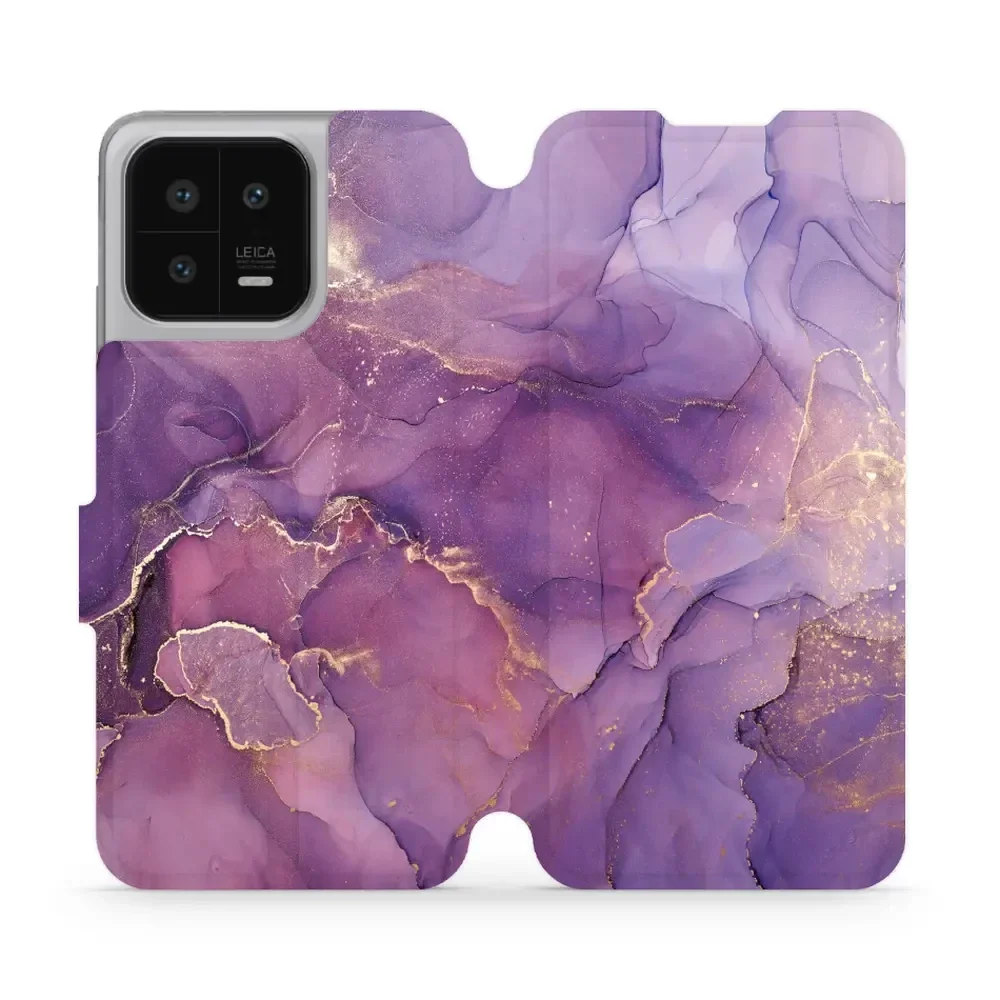 Handyhülle mit klappe für Xiaomi 13, Mobiwear Book, Violett