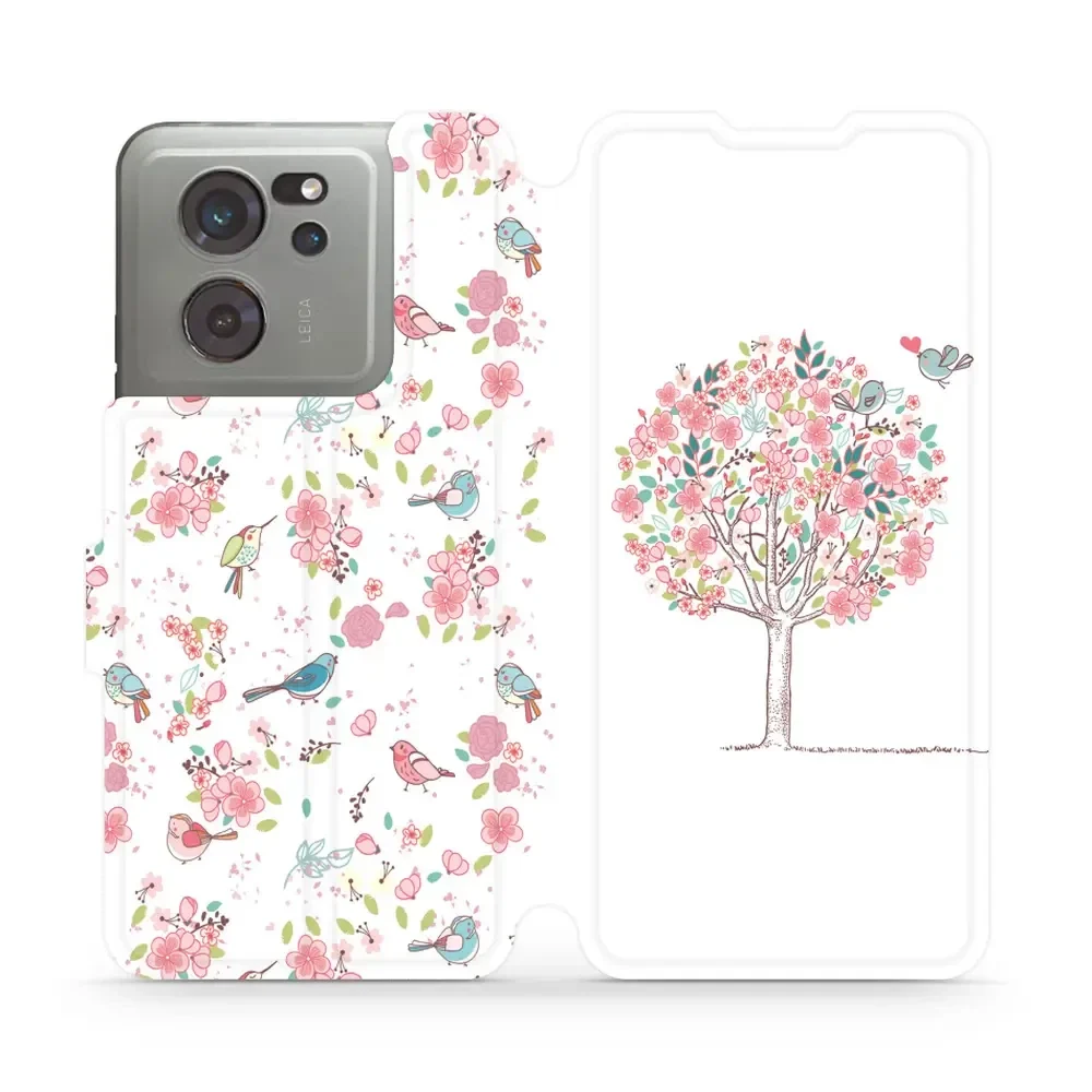 Handyhülle mit klappe für Xiaomi 13T Pro, Mobiwear Book, Rosa Hain
